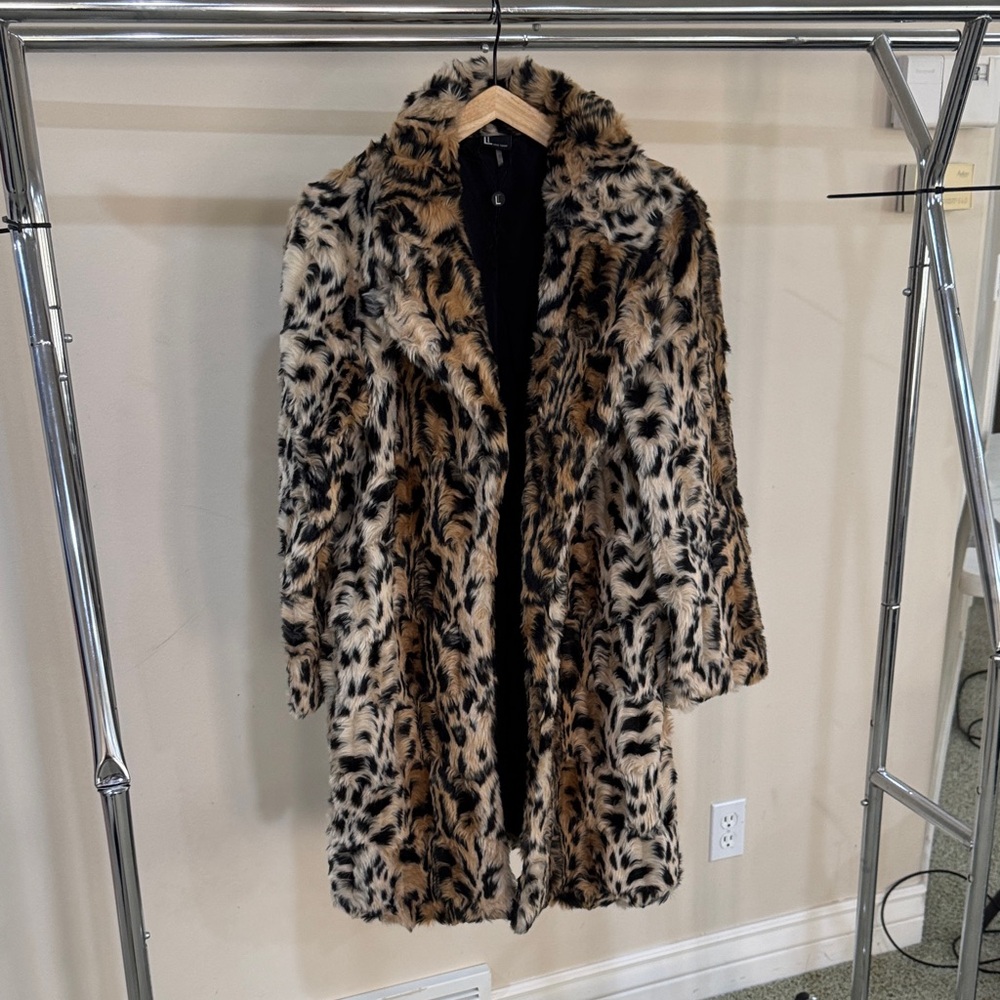Love Token Animal Print Teddy Jacket